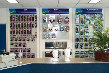 Presentatie van kabels, audio en accessoires